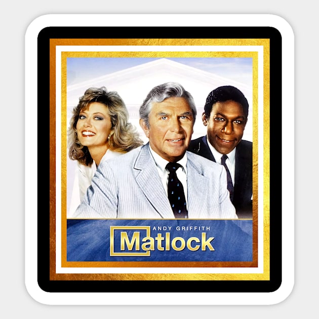 Matlock TV Show Gold BLK Sticker by davidhedrick